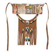American Indian Belt with Beads and Feather
