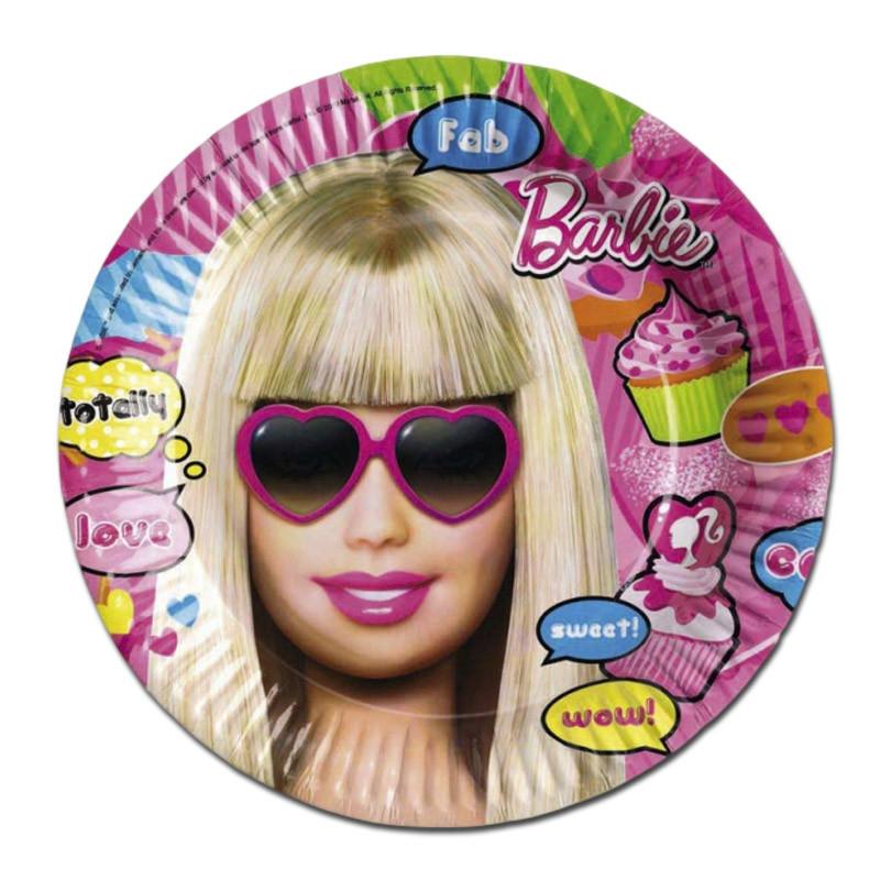 barbie paper plates