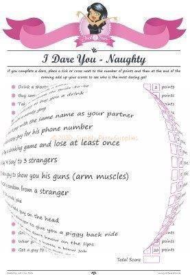 buy bachelorette diy party game i dare you naughty at