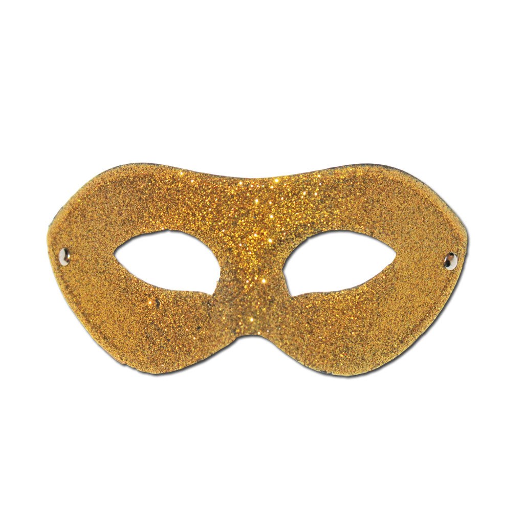 Buy Basic Gold Glitter Masquerade Mask at Simply Party Supplies for