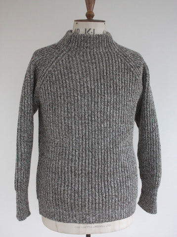 British Fame Knit Fisherman Sweater Grey Marl | Wayside Flower ...