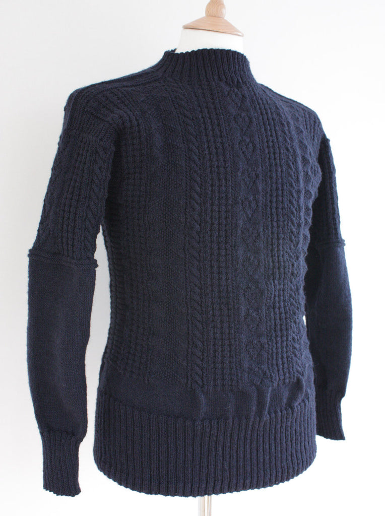 Gansey Sweater Bridlington Gansey Navy Wayside Flower Wayside