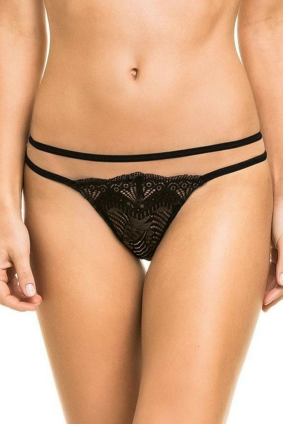 Black Lace Cheeky Panties Brazilian Underwear Giani