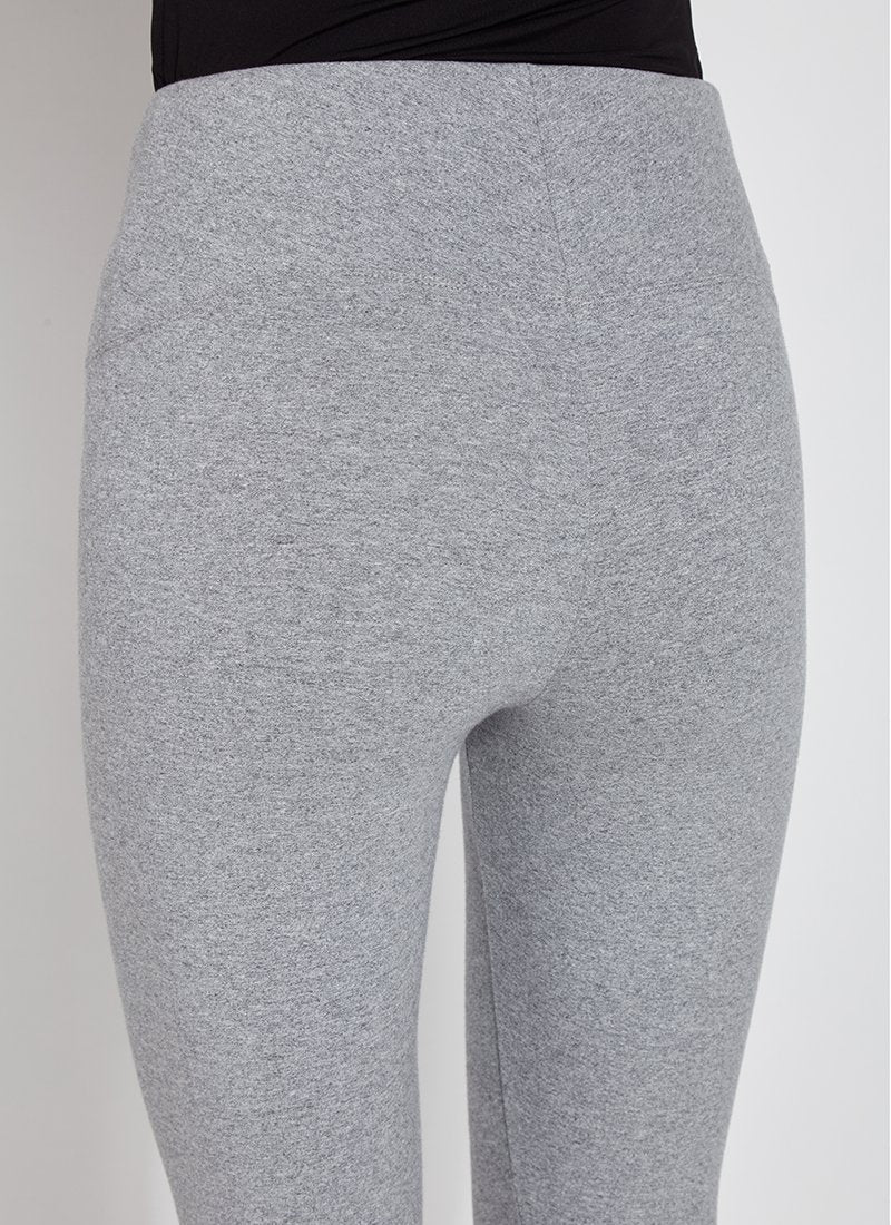 Flattering Cotton Crop Legging, Grey Melange | Statement Boutique