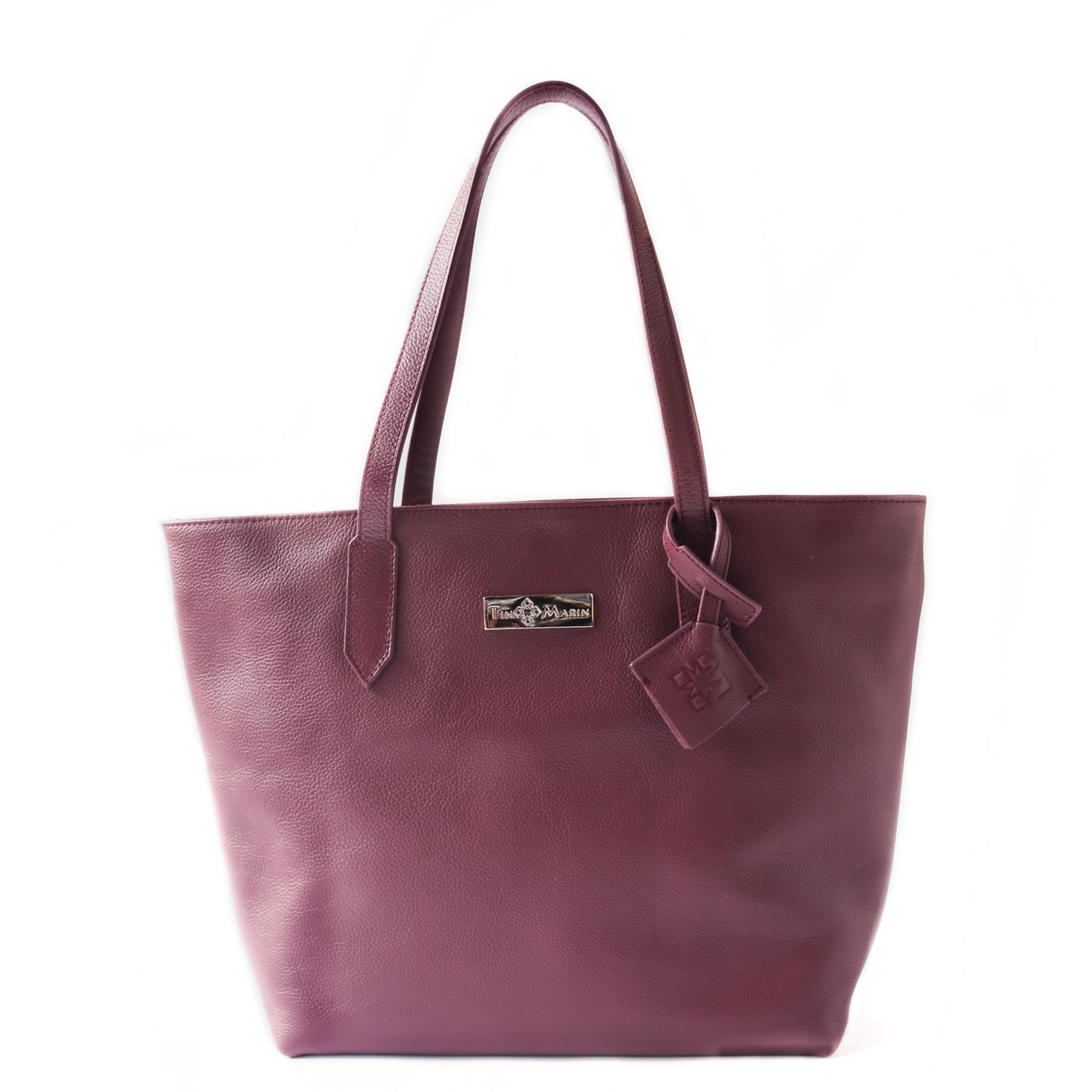 Martina Leather Tote - Burgundy | Handmade Artisan Bags | Tin Marin Brand