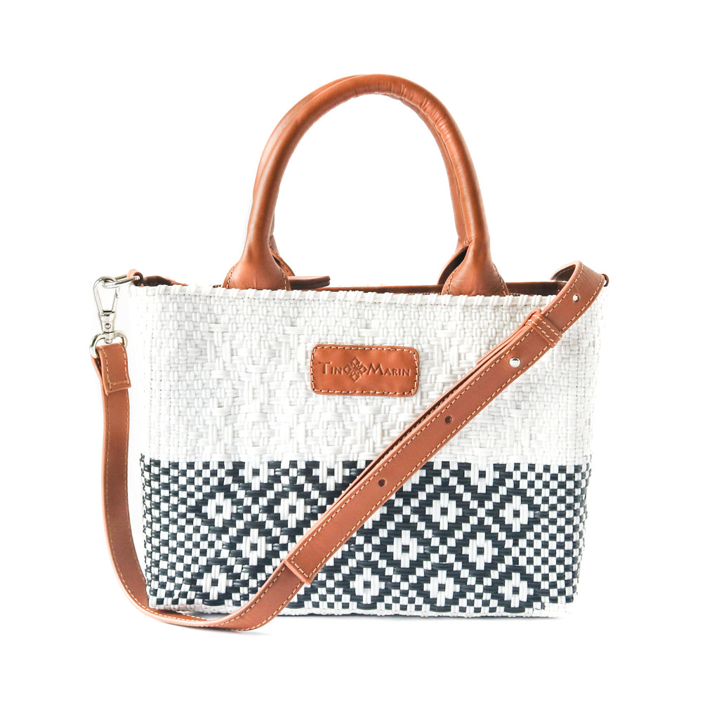 Gabrielle Small Woven Crossbody Bag - Tan Leather | Tin Marin | Artisan Bags