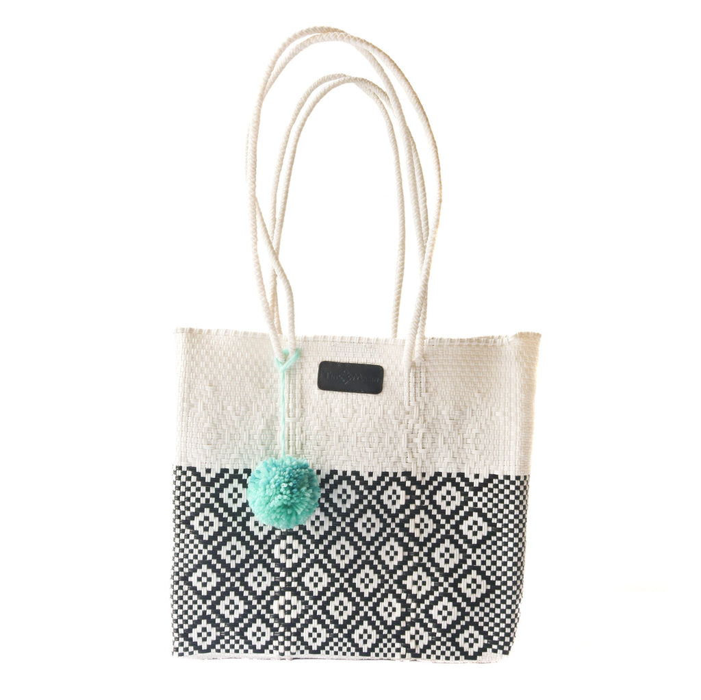 Greca Tote Bag, Tin Marin