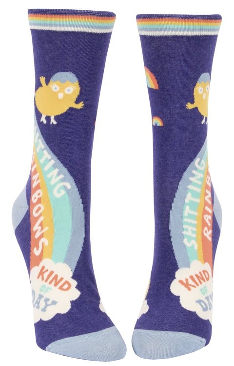 Women's crew socks - Shiting Rainbows Kind of day - Accessories ...