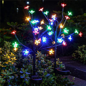 LED Solar Cherry Tree Light Garden Lawn Decoration