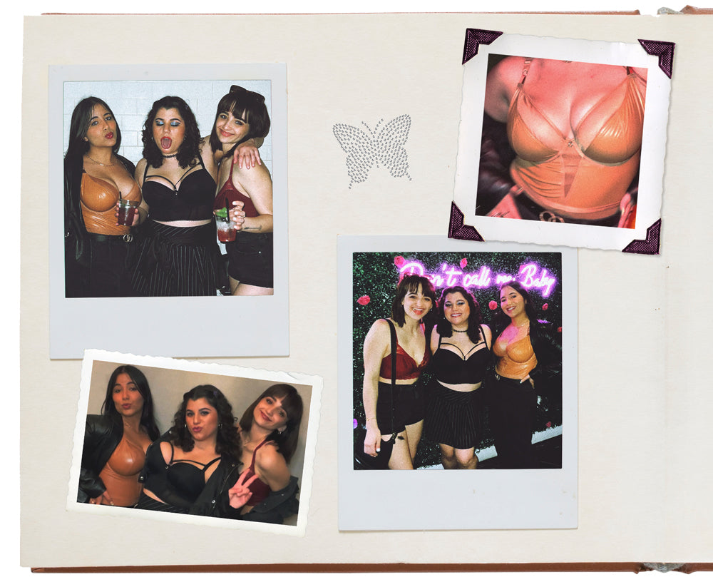 Polaroids of girls on a night out