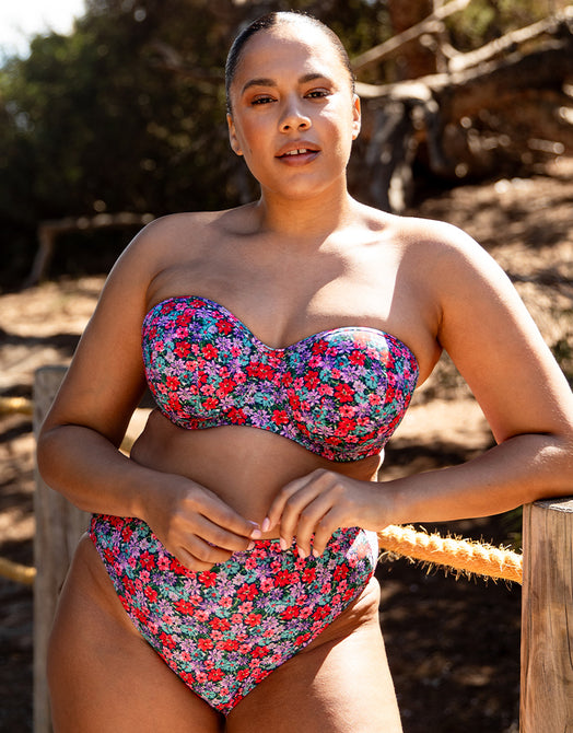 Curvy Kate Sunseeker Padded Bandeau Bikini Top Monochrome – Brastop UK