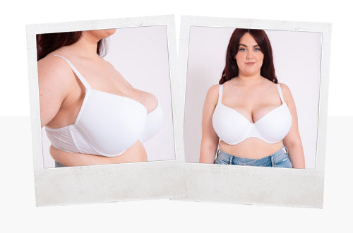 Chloe wearing an ill fitted padded bra