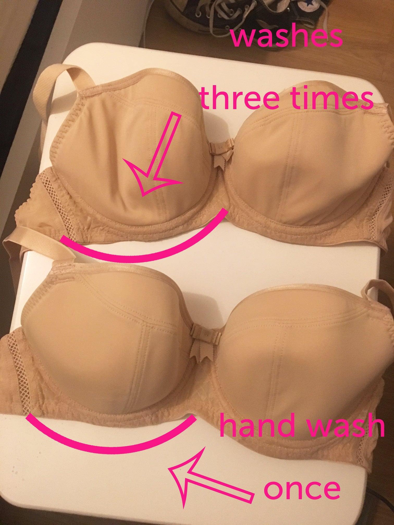 You might think twice about washing your bra...