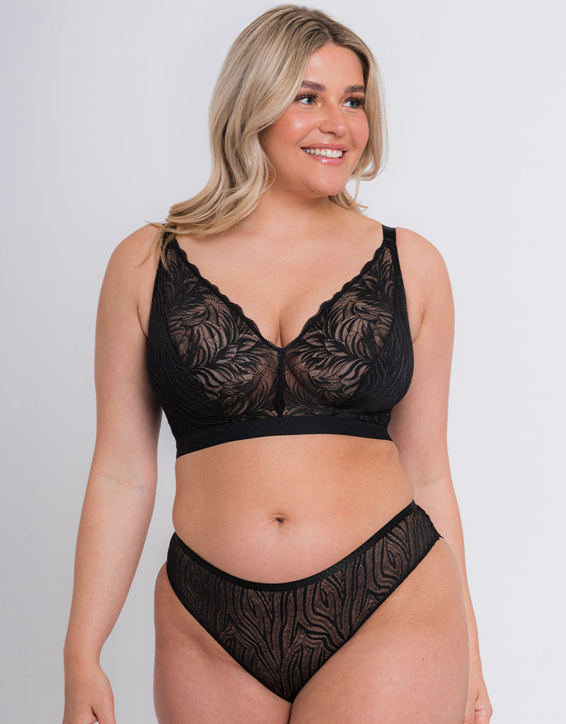 curvy kate lace daze bralette black