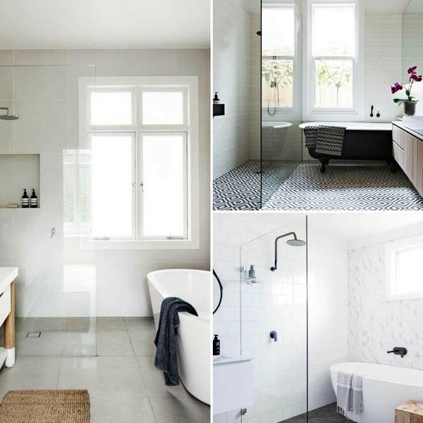 Exemples de salle de bain avec douche et baignoire