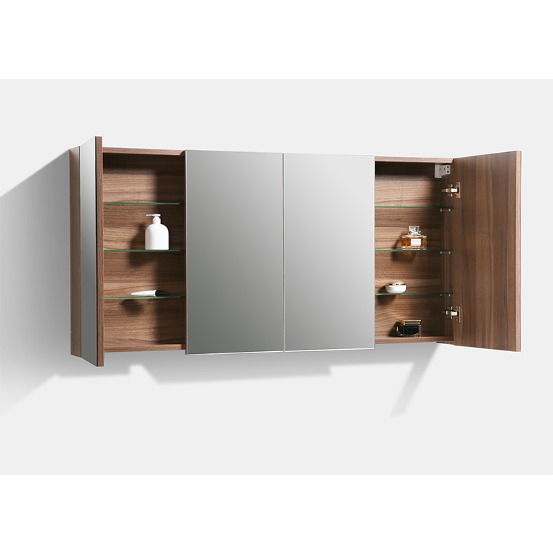 Armoire De Toilette Bloc Miroir Siena Largeur 144 Cm Noyer Le Monde Du Bain