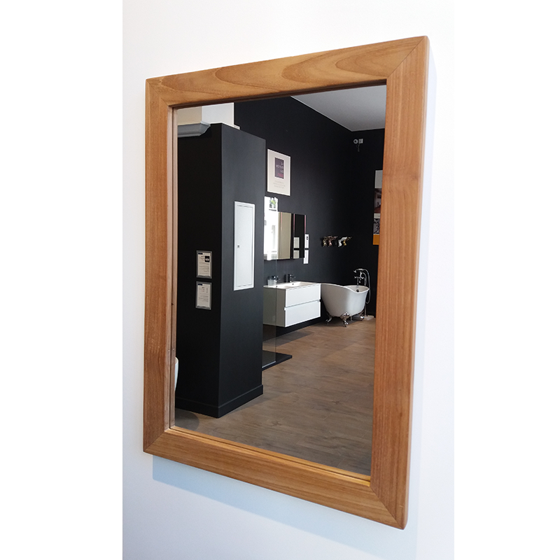  Miroir BALI  en teck rectangulaire 70 x 50 cm Le Monde du 