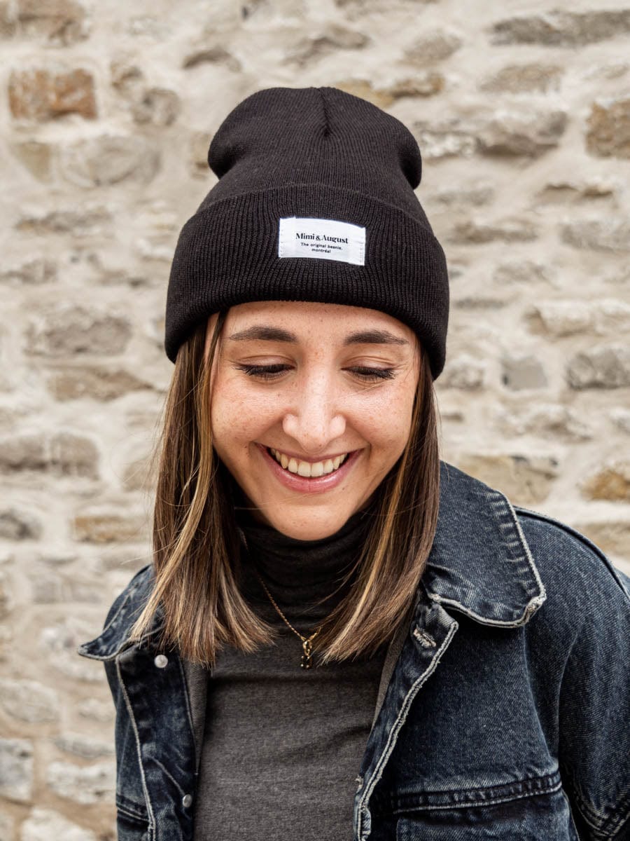 female black beanie