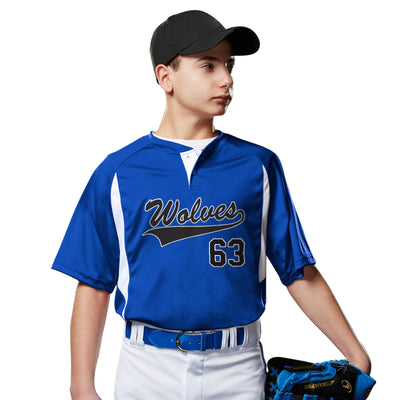 Custom Baseball Jersey Light Blue White-Navy Authentic Men's Size:3XL
