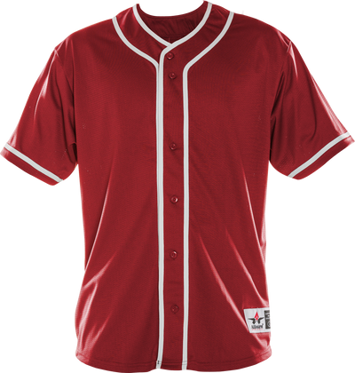 Youth & Adult Purple Button Front Baseball Jersey - Blank Jerseys