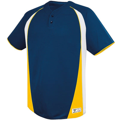  Hardkor Sports Customized Baseball Jersey Adult Pinstripe 6  Button Double Knit with Team Logo : Sports & Outdoors