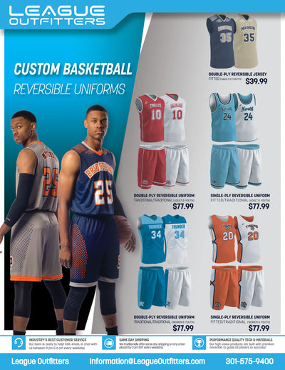 X27 White Blue Black Custom Basketball Uniform Packages | YoungSpeeds Mens