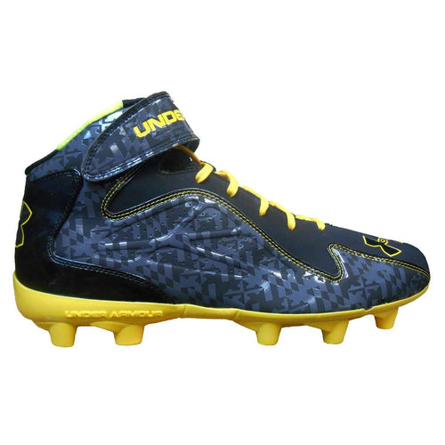 blue and yellow baseball cleats
