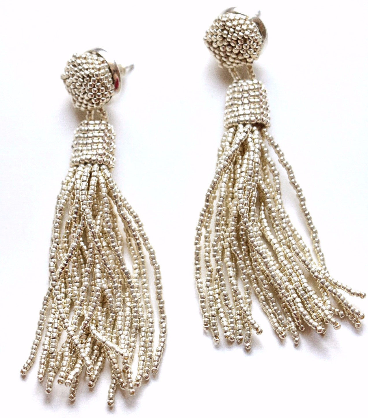 Silver Tassel Earrings – Molly Jane Designs