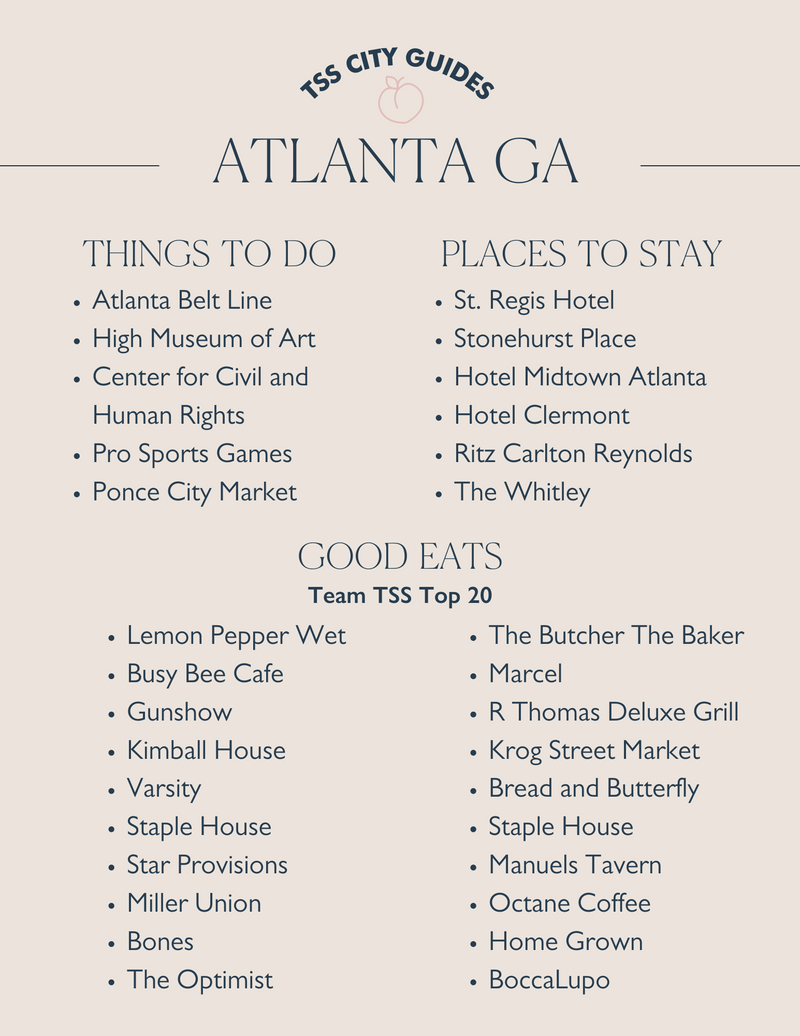 Atlanta City Guide – The Sculpt Society