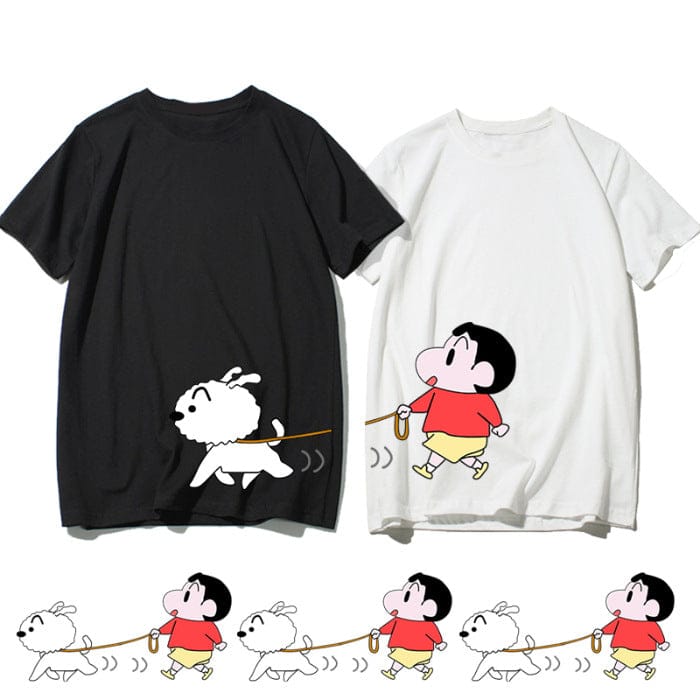 Shin Chan Boy and Dog T-Shirt