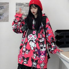 Kuromi Anime Jacket with hood