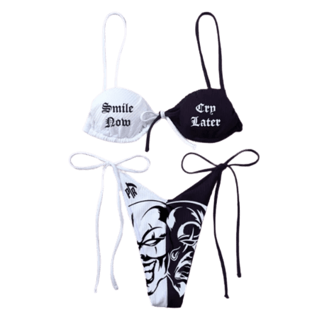 Smile Now Crp Later Bikini mit hoher Taille