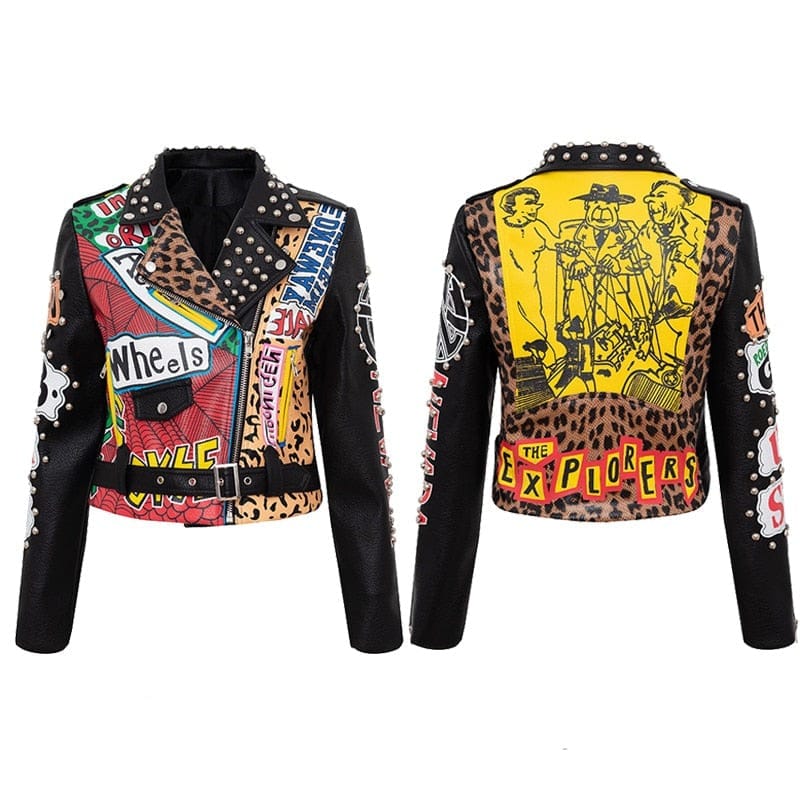 Rocker With Studded and Patches Jackets