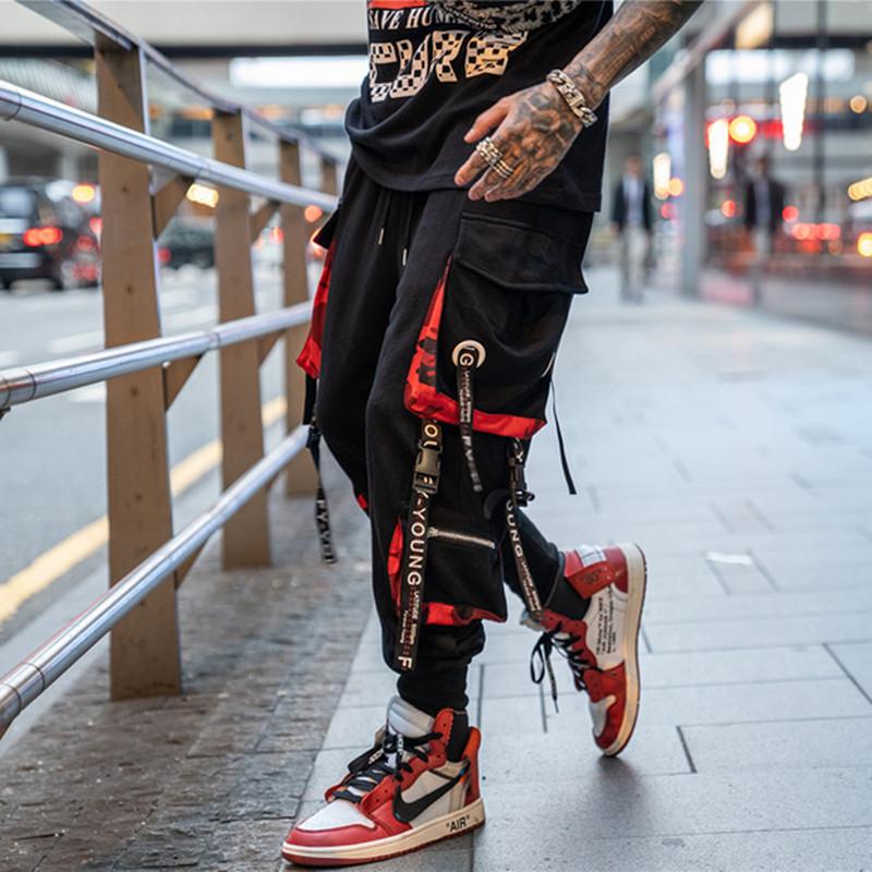 Men Street Style Fashion Pants Newest Ribbon Harlan beam - UrbanWearOutsiders