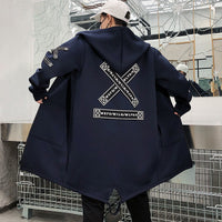 Thumbnail for Long Jacket Print Harajuku Windbreaker Overcoat Outwear - UrbanWearOutsiders Jackets