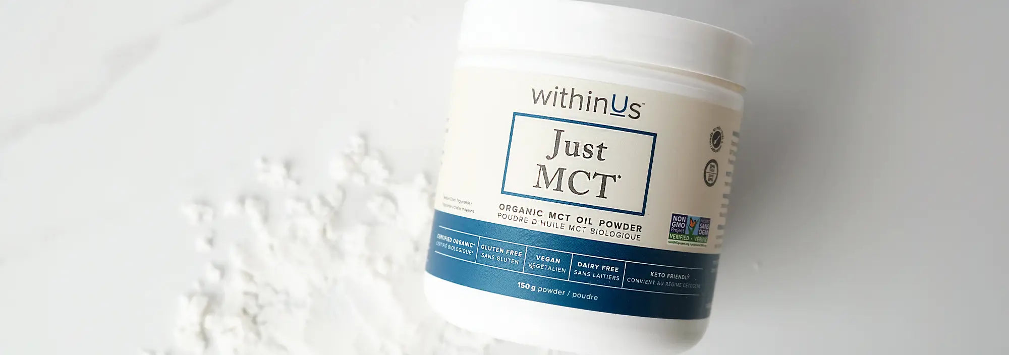 优质有机 MCT 油粉，为身体和大脑提供健康脂肪和能量。