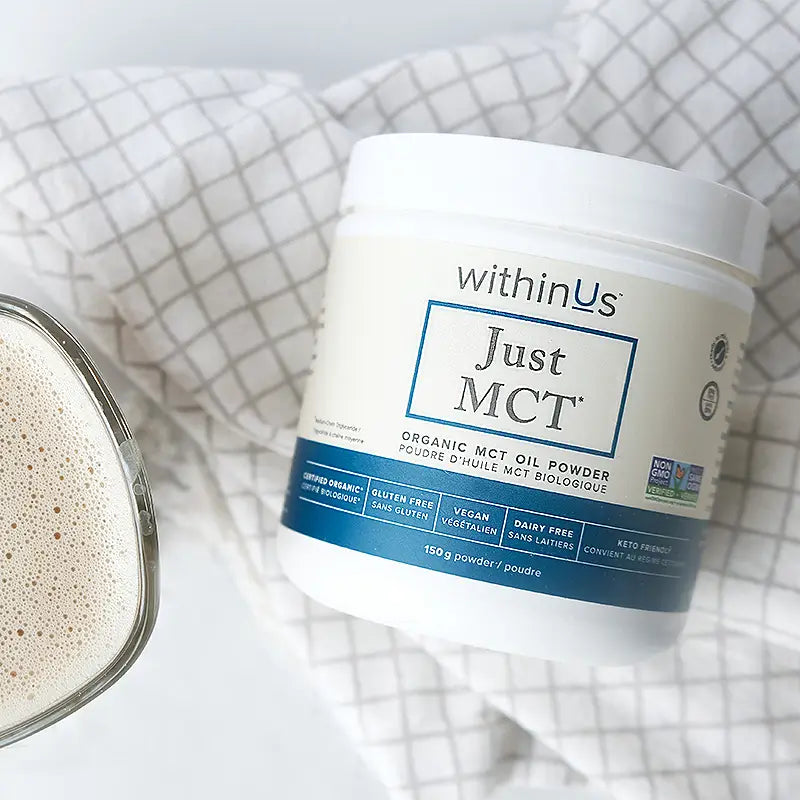  A premium, organic MCT oil Powder for healthy fats and energy for the body and brain.