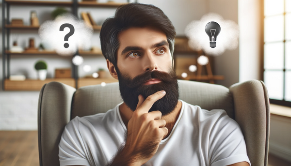 Bearded man thinking