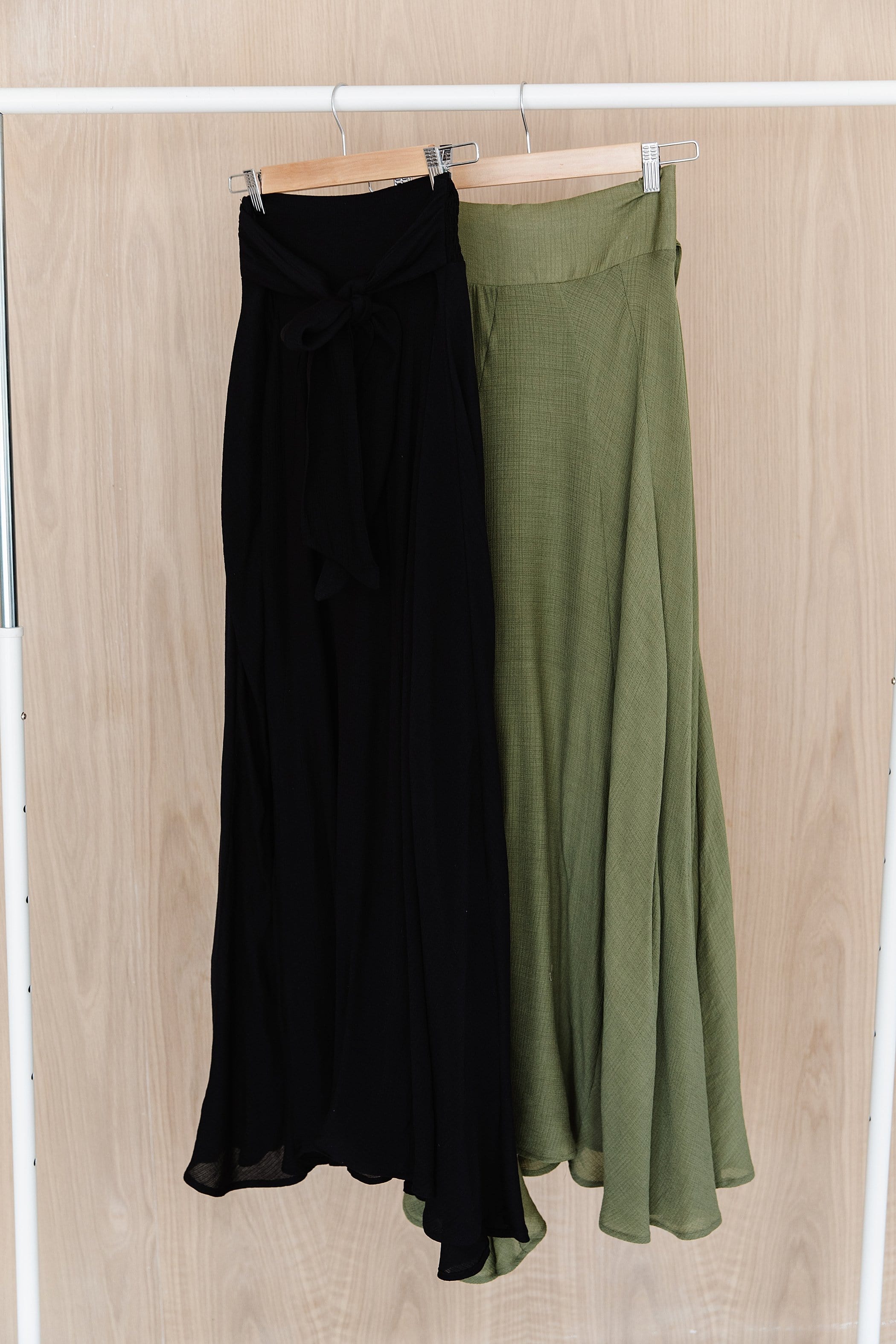 tie front maxi skirt