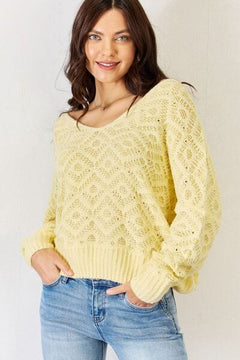 The Julian V-Neck Patterned Spring Sweater