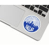 Dallas Texas skyline and city map design | in multiple colors - Sticker / Blue - City Road Maps