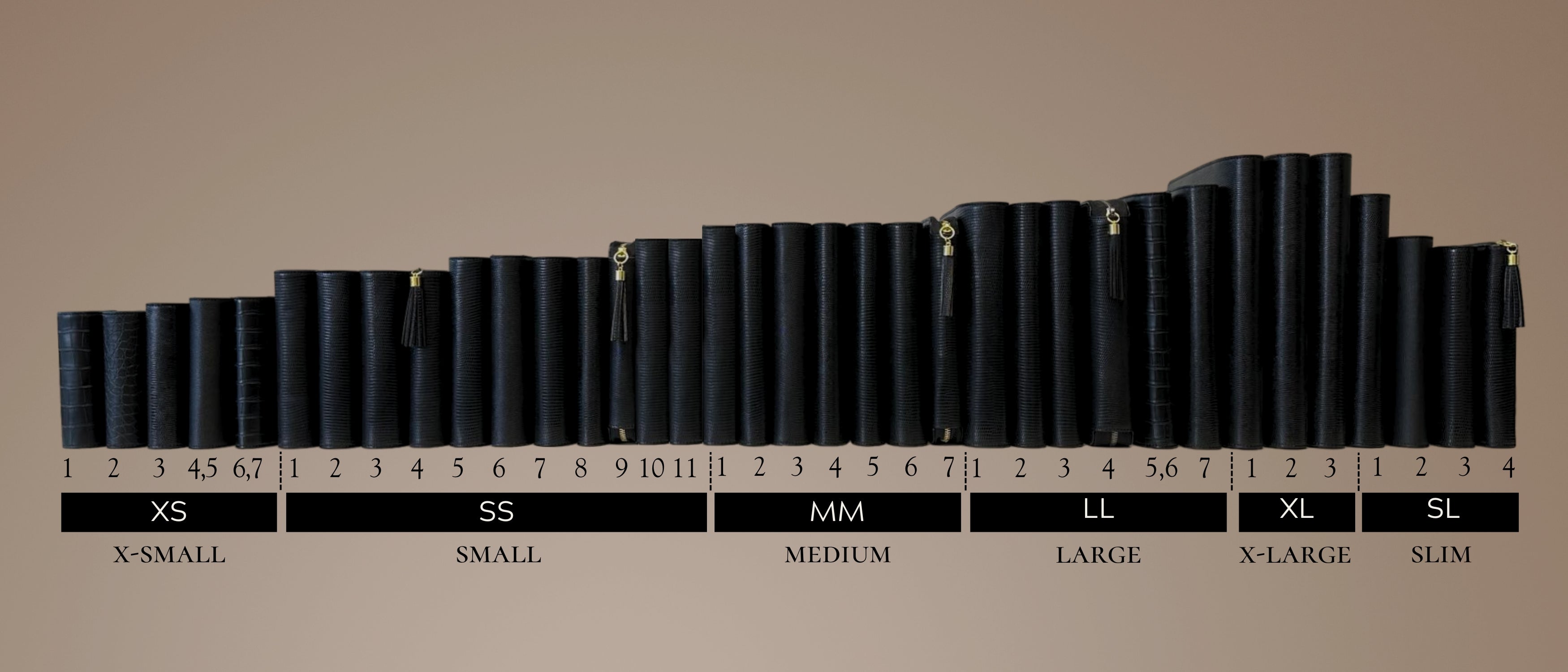 NOTIQ Agenda Size Chart