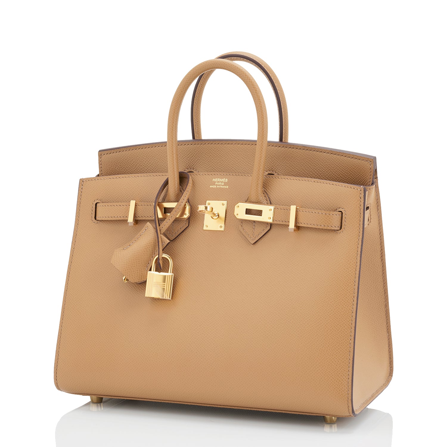 Hermes Birkin 25cm Sellier Craie Off White Cream Epsom Gold U Stamp, 2022