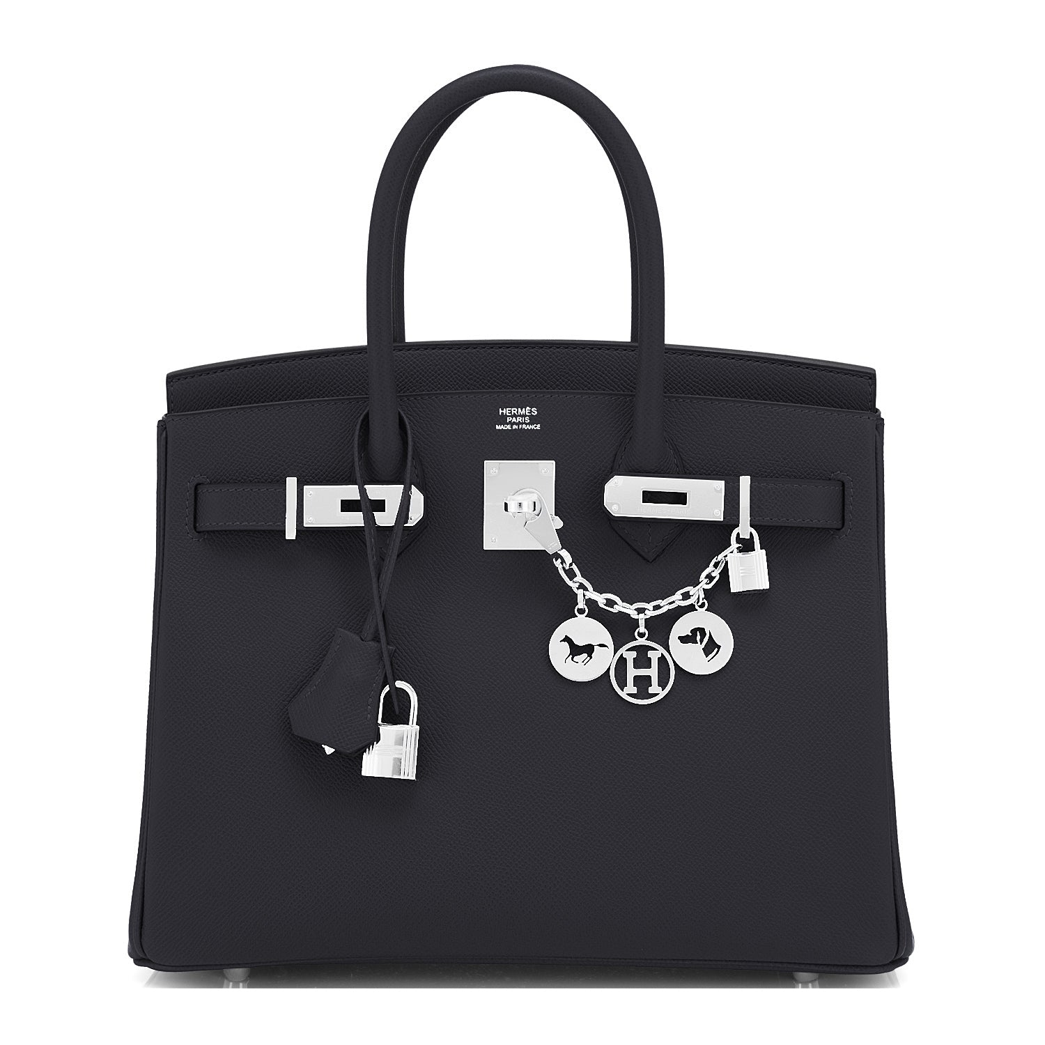 Hermes Birkin 30 Black Epsom Palladium Hardware Chicjoy