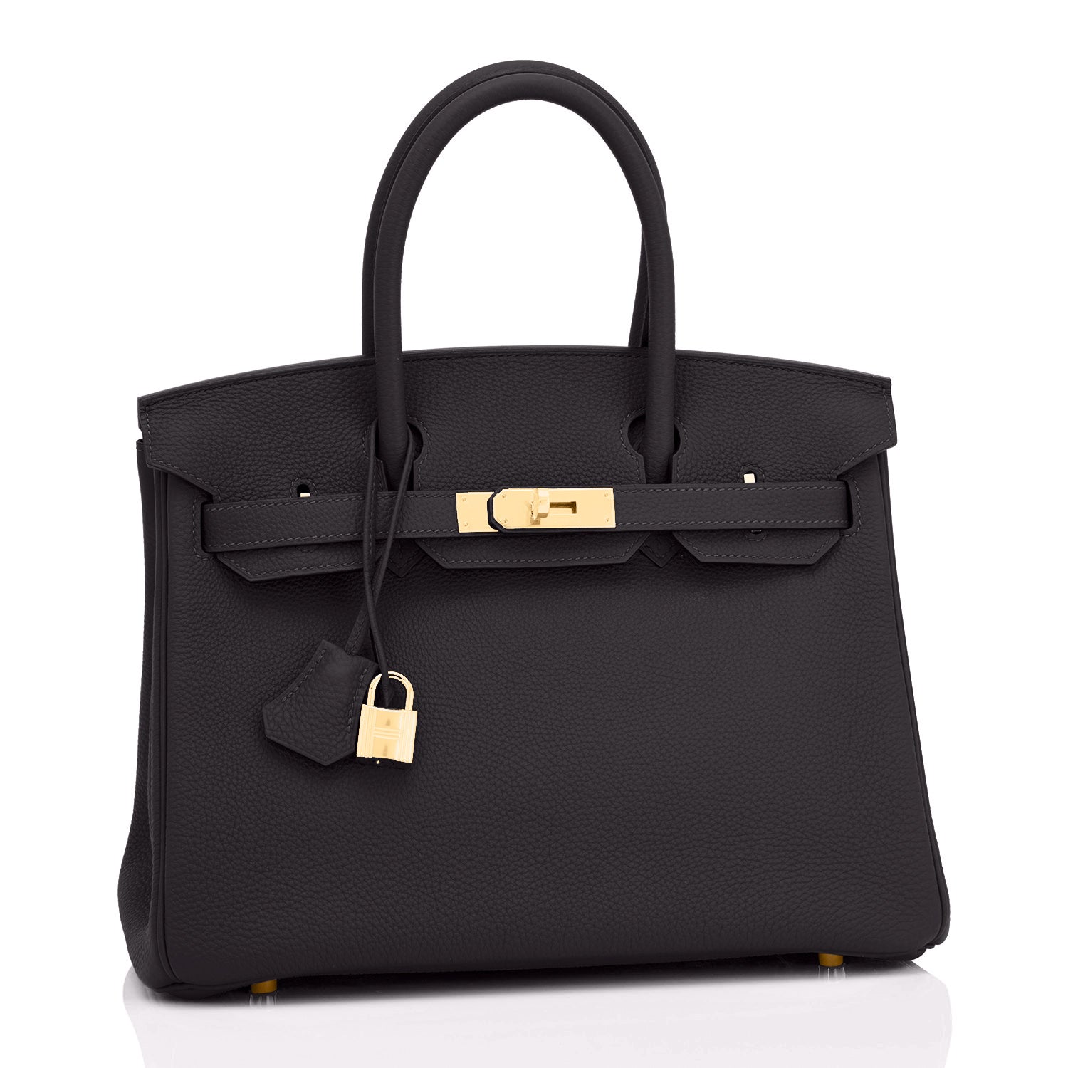 Hermes Birkin Mini Bag Togo Leather Gold Hardware In Black