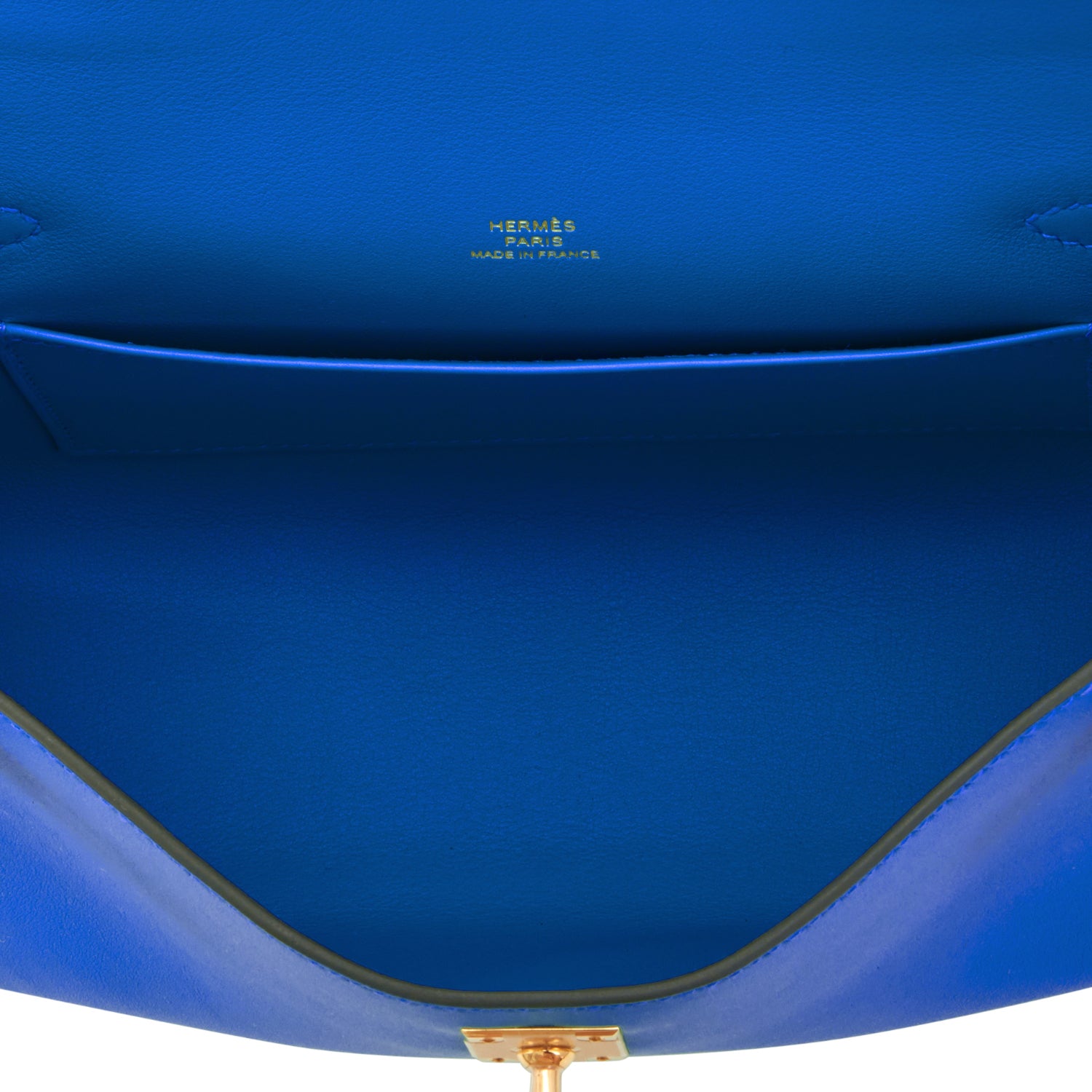 Hermes Mini Kelly 20cm Blue Brume VIP Gold Shoulder Bag, U Stamp