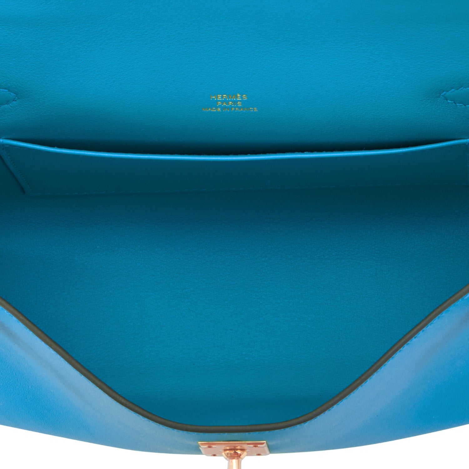 Hermes Blue Zanzibar 28cm Togo Kelly Bag Gold Hardware - Chicjoy