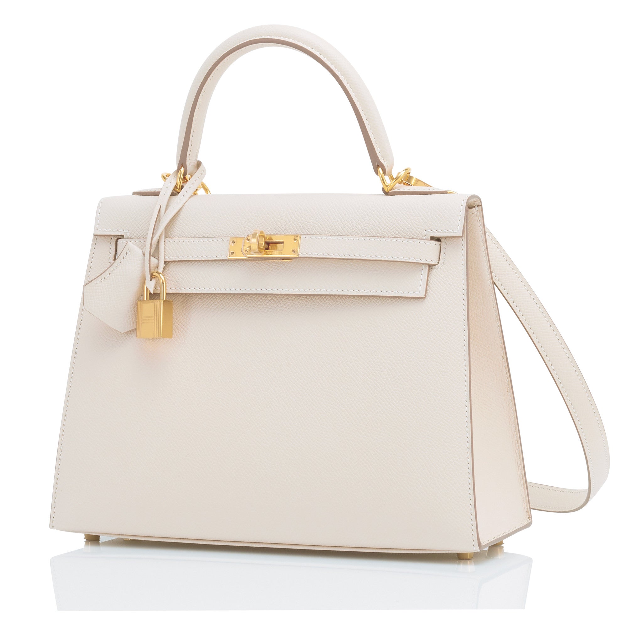 Hermes Craie 25cm Kelly Epsom Sellier Gold Hardware - Chicjoy