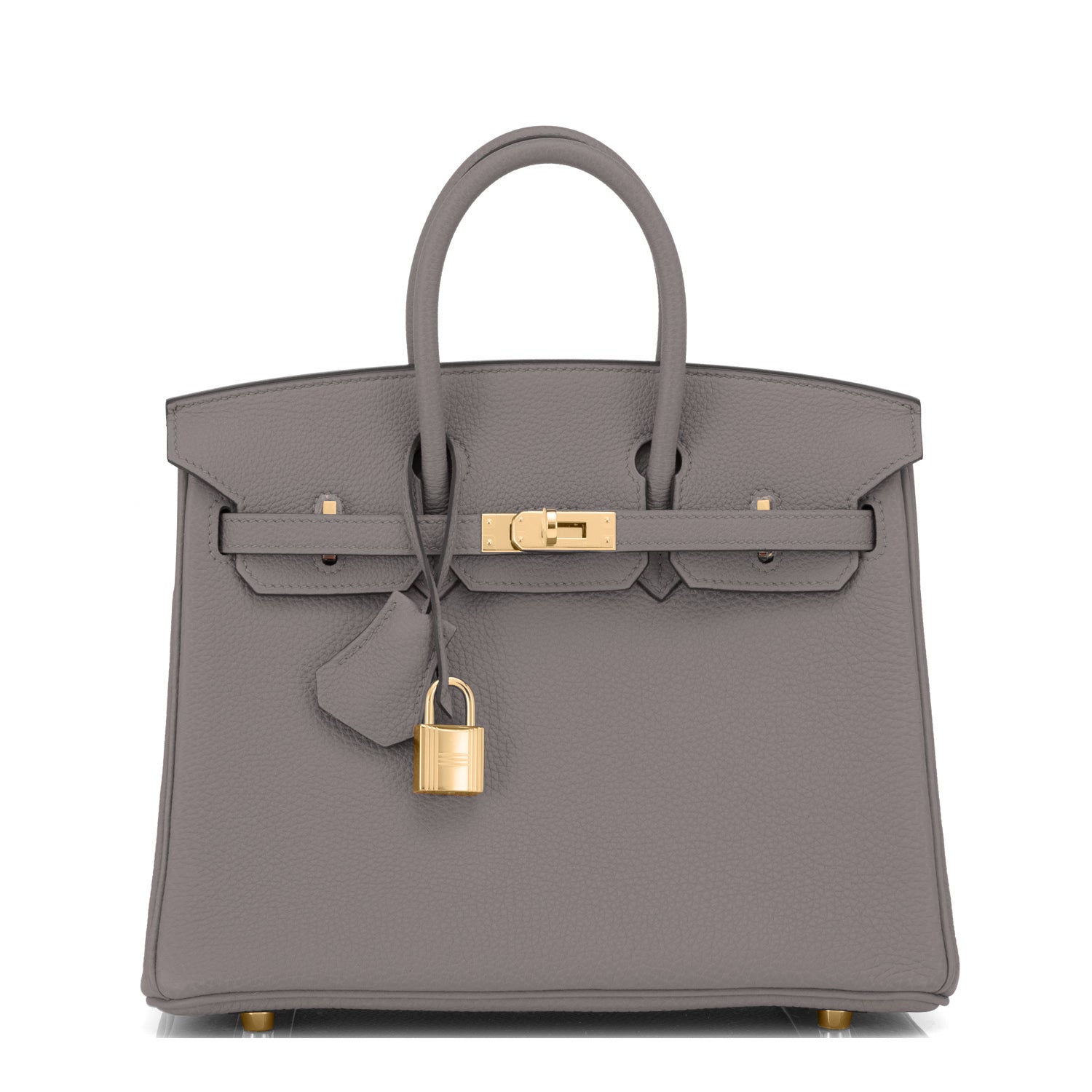 29cm Swift Leather Hermes Jige Elan Clutch in Etain