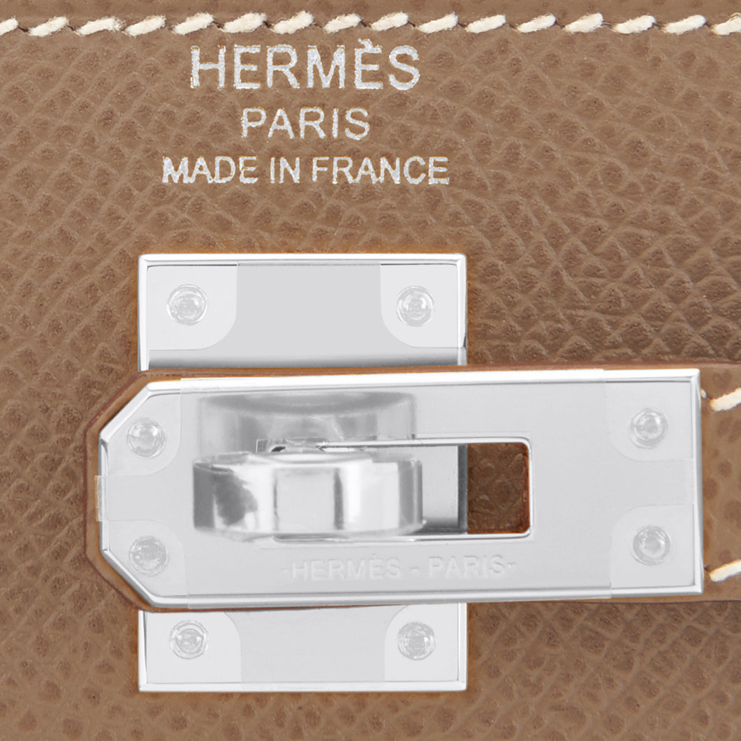 Hermes Kelly Flag 35cm Rouge Casaque/Blanc - Chicjoy